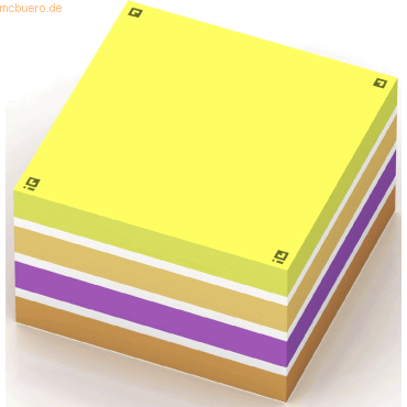 Oxford Haftnotizen Spot Notes 75x75mm 450 Blatt farbig sortiert von Oxford