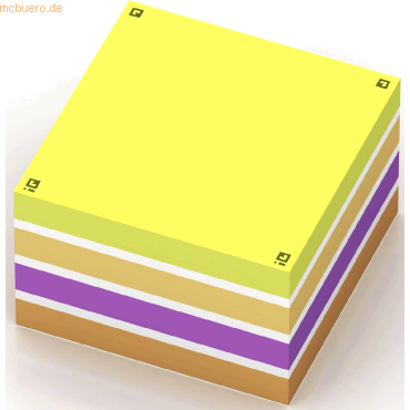 30 x Oxford Haftnotizen Spot Notes 75x75mm 450 Blatt farbig sortiert von Oxford