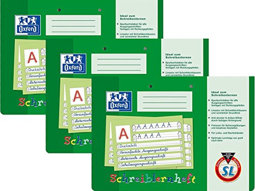 3x Oxford 311401600/100050089 Schreiblernhefte DIN A4 quer SL, 90 g/qm 3x Oxford 311401600/100050089 Schreiblernhefte DIN A4 quer SL, 90 g/qm von Oxford
