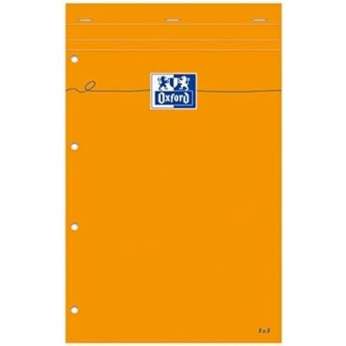 5 er Packung-Oxford Collegeblock, kariert 5 x 5, je 160 Seiten, A4, Orange von Oxford