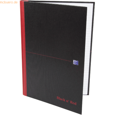 Oxford Geschäftsbuch Black 'n Red A4 96 Blatt 90 g/qm kariert von Oxford