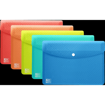 5 x Oxford URBAN Brieftaschen - A6 PP transluzent 5 Stück sortiert von Oxford