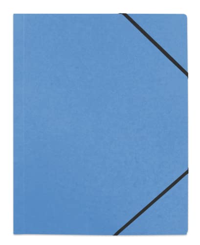 50 Stück Mappen, 3 Klappen, neutral, A4, mit Gummizug, Umschlag aus recycelten Karten, Blau 50 Stück Mappen, 3 Klappen, neutral, A4, mit Gummizug, Umschlag aus recycelten Karten, Blau von Oxford