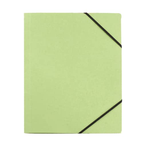 50 Stück Mappen, 3 Klappen, neutral, A4, mit Gummizug, Umschlag aus recycelten Karten, Grün von Oxford