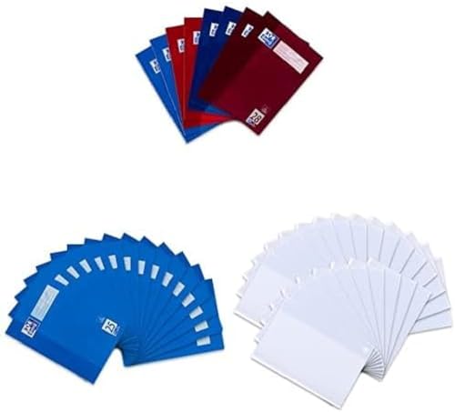 Bundle Oxford Schulheft A4, 16 Blatt, je 2x Lin mix, kariert liniert, 8 Stück + Schulheft A4, 16 Blatt, Lineatur 25, liniert, 15 Stück + Heftumschlag A4, aus Kunststoff, transparent, farblos, 25 Stück Bundle Oxford Schulheft A4, 16 Blatt, je 2x Lin mix, kariert liniert, 8 Stück + Schulheft A4, 16 Blatt, Lineatur 25, liniert, 15 Stück + Heftumschlag A4, aus Kunststoff, transparent, farblos, 25 Stück von Oxford