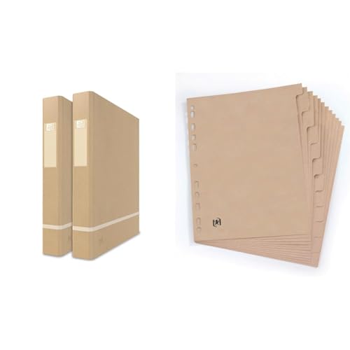 Bundle of Oxford Ringbuch A4, 35 mm breit, 2 Ringe Ringe-Ø25mm, gut für die Umwelt, beige, 2 Stück + Oxford Touareg Register, DIN A4, Recycling-Karton, 12 Taben, beige Bundle of Oxford Ringbuch A4, 35 mm breit, 2 Ringe Ringe-Ø25mm, gut für die Umwelt, beige, 2 Stück + Oxford Touareg Register, DIN A4, Recycling-Karton, 12 Taben, beige von Oxford