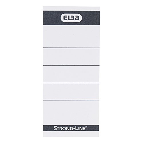 Elba 400087754 Ordner-Rückenschilder "Strong-Line" und "myColour", kurz, breit aus 250 g/m² Karton , 10 Stück weiß von Oxford