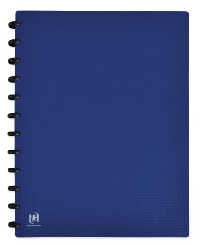 ELBA Variozip Memphis A4 Dokumentenmappe, 60 Ansichten, 30 abnehmbare Hüllen, Polypro-Einband, Blau von Oxford