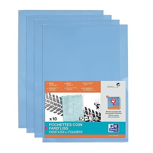 Elba 100206693 Sichthüllen DIN A4 Fard'Liss, PVC 0,18 mm, blau von Oxford