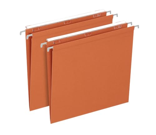 Elba - 400126765 Hängemappen für Schublade, Achsabstand 33, Boden V, Außenformat 31,5 x 24, Orange, Packung mit 25 Stück von Oxford