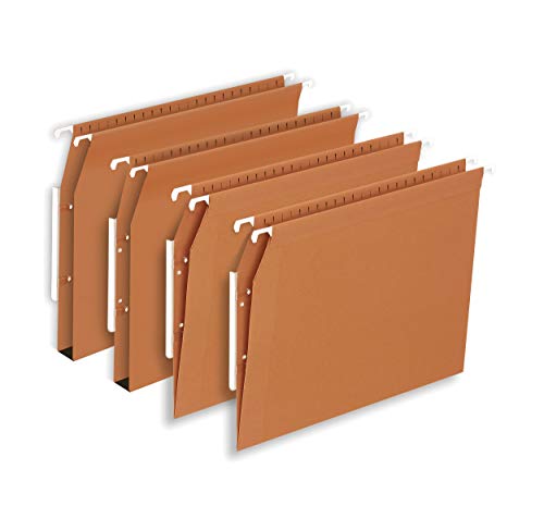 Elba 400126817 Hängemappen für Schubladen, Abstand 33 mm, Boden 30 mm, Außenformat 32.4x26.6, Orange, Packung mit 25 Stück von Oxford