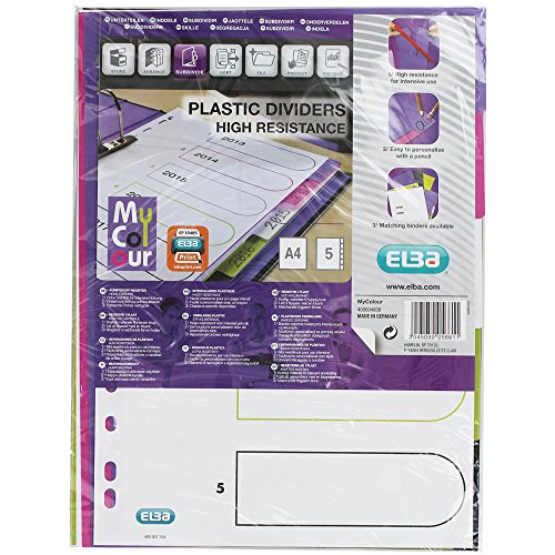 Oxford A4 Kunststoff-Register myColour blanko 5 Blatt 5-teilig Oxford A4 Kunststoff-Register myColour blanko 5 Blatt 5-teilig von Oxford