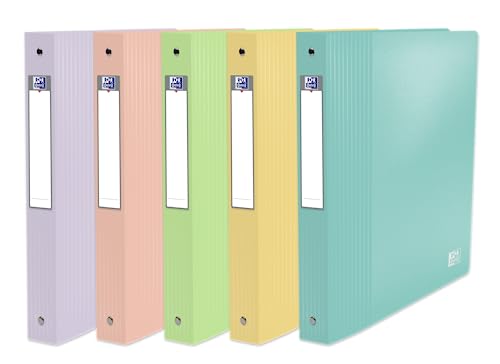 OXFORD 10 Stück Ordner School Life A4XL Rücken 40 mm 4 Ringe rund Umschlag Polypro, verschiedene Pastellfarben OXFORD 10 Stück Ordner School Life A4XL Rücken 40 mm 4 Ringe rund Umschlag Polypro, verschiedene Pastellfarben von Oxford
