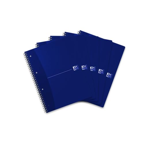 OXFORD 100050224 Collegeblock Original Blue 5er Pack A4+ liniert 70 Blatt blau von Oxford