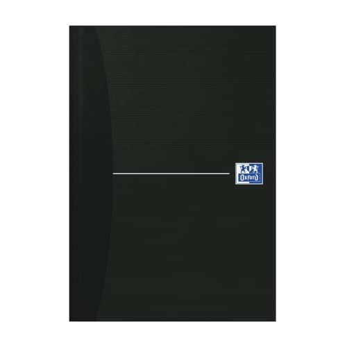 Oxford gebundenes Buch A5 kariert 192 Seiten, smart black/schwarz von Oxford