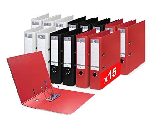 OXFORD 15 Ordner mit Hebelmechanik Smart Pro+ A4XL, Rücken 80 mm, 2 D-Ringe, Polypropylen-Cover, farblich sortiert OXFORD 15 Ordner mit Hebelmechanik Smart Pro+ A4XL, Rücken 80 mm, 2 D-Ringe, Polypropylen-Cover, farblich sortiert von Oxford