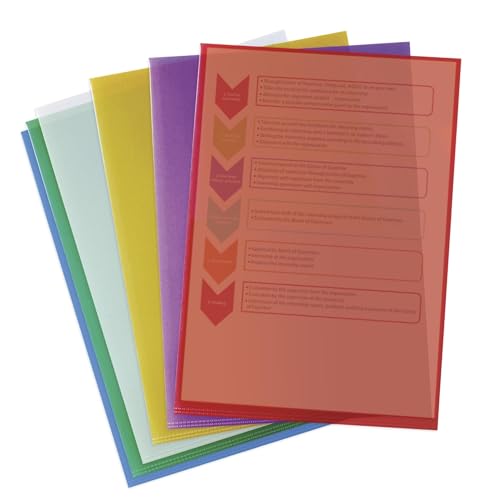 OXFORD 24 Stück Hüllen für Ecken aus Kunststoff, A4, glatt, Dicke 12/100, verschiedene Farben OXFORD 24 Stück Hüllen für Ecken aus Kunststoff, A4, glatt, Dicke 12/100, verschiedene Farben von Oxford