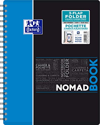 OXFORD 400019522 Nomadbook Studium Digitaler Collegeblock A4 kariert 80 Blatt - Zufallsfarbe, kein Farbwunsch möglich von Oxford