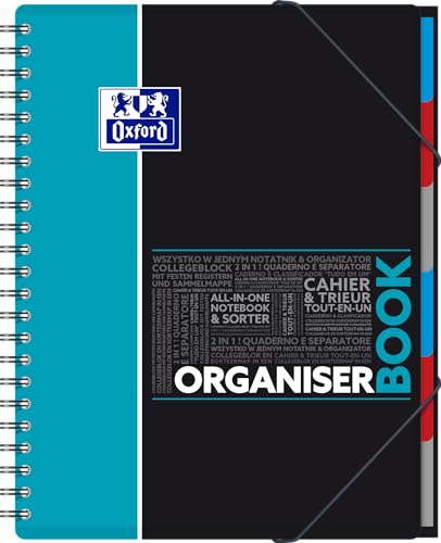 Oxford Organiserbook A4 Studium Collegeblock kariert, 80 Blatt - Zufallsfarbe, kein Farbwunsch möglich von Oxford