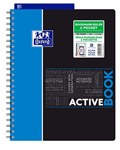 OXFORD 400037402 Activebook Studium Digitaler Collegeblock A4 liniert 80 Blatt - Zufallsfarbe, kein Farbwunsch möglich von Oxford
