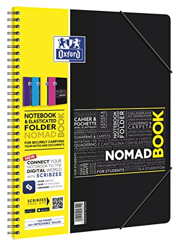 OXFORD 400037403 Nomadbook Studium Digitaler Collegeblock A4 liniert 80 Blatt - Zufallsfarbe, kein Farbwunsch möglich von Oxford