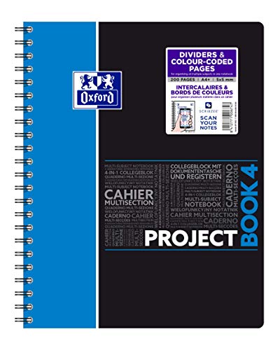 Oxford Projectbook A4 Studium Collegeblock kariert 100 Blatt - Zufallsfarbe, kein Farbwunsch möglich Oxford Projectbook A4 Studium Collegeblock kariert 100 Blatt - Zufallsfarbe, kein Farbwunsch möglich von Oxford