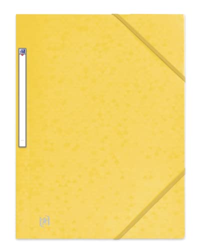 OXFORD 50 Stück Mappen, 3 Klappen, Top File + A4, mit Gummizug, Umschlag Karte gelb von Oxford