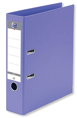 OXFORD Ordner Smart Pro+ A4XL, Rücken 80 mm, 2 Ringe, Deckel aus Polypropylen, Violett, 28,3 x 32 x 8 cm von Oxford