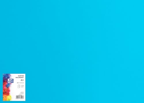 OXFORD Bastelkarton, DIN A3/ Buntes Bastelpapier/Tonpapier 160 g/m² /Bristolkarton/ 25 Blatt, Blau. Geeignet zum Basteln, Drucken, Kopieren OXFORD Bastelkarton, DIN A3/ Buntes Bastelpapier/Tonpapier 160 g/m² /Bristolkarton/ 25 Blatt, Blau. Geeignet zum Basteln, Drucken, Kopieren von Oxford