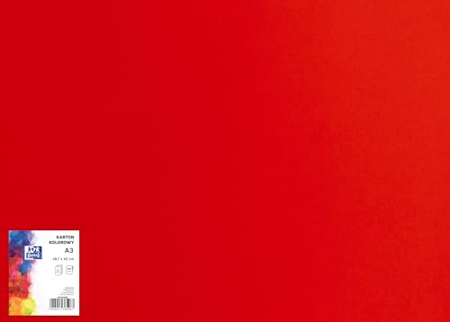 OXFORD Bastelkarton, DIN A3/ Buntes Bastelpapier/Tonpapier 160 g/m² /Bristolkarton/ 25 Blatt, Dunkelrot. Geeignet zum Basteln, Drucken, Kopieren OXFORD Bastelkarton, DIN A3/ Buntes Bastelpapier/Tonpapier 160 g/m² /Bristolkarton/ 25 Blatt, Dunkelrot. Geeignet zum Basteln, Drucken, Kopieren von Oxford
