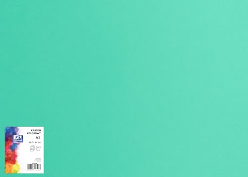 OXFORD Bastelkarton, DIN A3/ Buntes Bastelpapier/Tonpapier 160 g/m² /Bristolkarton/ 25 Blatt, Türkis. Geeignet zum Basteln, Drucken, Kopieren OXFORD Bastelkarton, DIN A3/ Buntes Bastelpapier/Tonpapier 160 g/m² /Bristolkarton/ 25 Blatt, Türkis. Geeignet zum Basteln, Drucken, Kopieren von Oxford