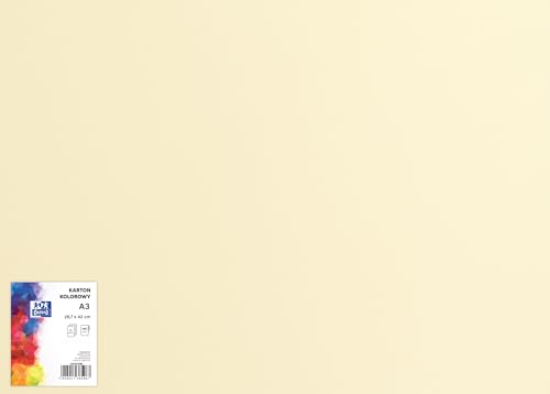 OXFORD Bastelkarton, DIN A3/ Buntes Bastelpapier/Tonpapier 160 g/m² /Bristolkarton/ 25 Blatt, cremig. Geeignet zum Basteln, Drucken, Kopieren OXFORD Bastelkarton, DIN A3/ Buntes Bastelpapier/Tonpapier 160 g/m² /Bristolkarton/ 25 Blatt, cremig. Geeignet zum Basteln, Drucken, Kopieren von Oxford