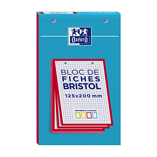 OXFORD Block mit 30 Karteikarten, 125 x 200 mm, perforiert, Q5/5, rot OXFORD Block mit 30 Karteikarten, 125 x 200 mm, perforiert, Q5/5, rot von Oxford