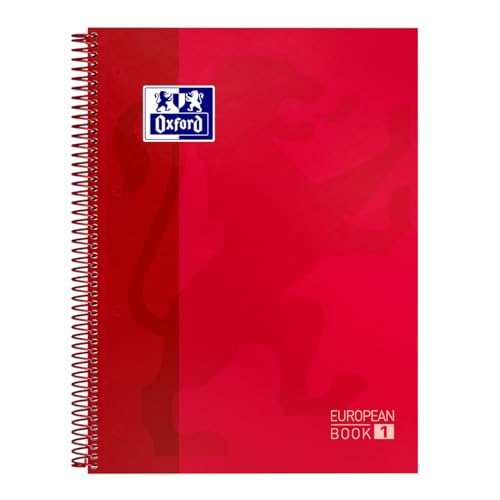 Oxford A4 European Book 1, kariert, 160 Seiten mit farbigen Rändern, mit Whiteboard, Hardcover, rot Oxford A4 European Book 1, kariert, 160 Seiten mit farbigen Rändern, mit Whiteboard, Hardcover, rot von Oxford