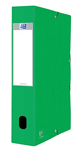 OXFORD Eurofolio-Kapazität, Standardgröße, 24 x 32 cm, Rücken 60 mm, mit Gummizug, Grün von Oxford