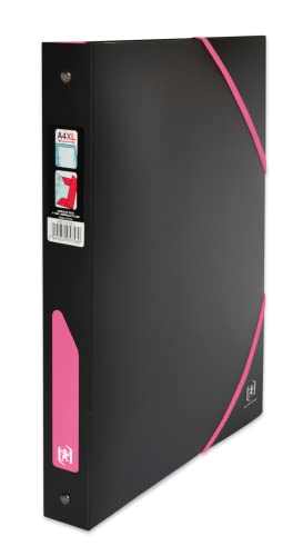 OXFORD Nomade For Students Ringbuch, A4XL, Rücken 40 mm, 4 Ringe, Einband, Polypropylen, zweifarbig, Schwarz/Rosa OXFORD Nomade For Students Ringbuch, A4XL, Rücken 40 mm, 4 Ringe, Einband, Polypropylen, zweifarbig, Schwarz/Rosa von Oxford