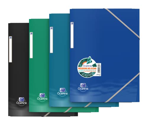 OXFORD Oceanis A4 Mappen, 3 Klappen, mit Gummizug, recyceltes Polypropylen, blickdicht, verschiedene Farben, 20 Stück OXFORD Oceanis A4 Mappen, 3 Klappen, mit Gummizug, recyceltes Polypropylen, blickdicht, verschiedene Farben, 20 Stück von Oxford