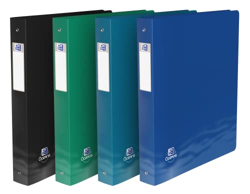 Oxford A4 Ringbuch XL, Oceanis, 4 cm Rücken, 4 Ringe, recycelter Kunststoff aus dem Meer, Zufallsfarbe, 1 Stück Oxford A4 Ringbuch XL, Oceanis, 4 cm Rücken, 4 Ringe, recycelter Kunststoff aus dem Meer, Zufallsfarbe, 1 Stück von Oxford