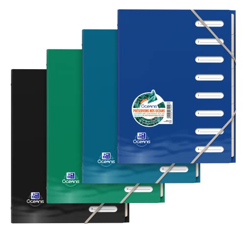 OXFORD Oceanis Ordnungsmappe Standard A4 8 Positionen Einband Polypro recycelt, blickdicht, zufällige Farbauswahl, 12 Stück OXFORD Oceanis Ordnungsmappe Standard A4 8 Positionen Einband Polypro recycelt, blickdicht, zufällige Farbauswahl, 12 Stück von Oxford