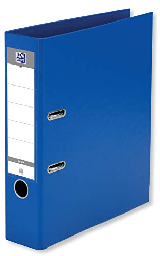 OXFORD Ordner mit Hebel, Smart Pro+, A4XL, Rücken 80 mm, 2 Ringe, Umschlag aus Polypropylen, eingefasst dunkelblau von Oxford