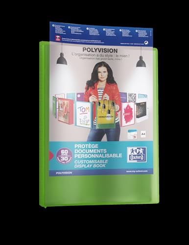 OXFORD Polyvision Dokumentenmappe, A4, 60 Ansichten, 30 Hüllen, Polypro-Einband, Grün, 15 Stück OXFORD Polyvision Dokumentenmappe, A4, 60 Ansichten, 30 Hüllen, Polypro-Einband, Grün, 15 Stück von Oxford