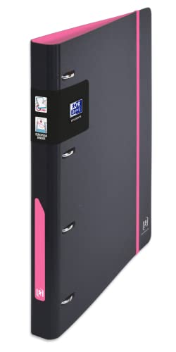 OXFORD European Binder For Students Ringordner, A4, Rücken 30 mm, 4 D-Ringe, Einband aus expandiertem Polypropylen, zweifarbig, Schwarz/Rosa OXFORD European Binder For Students Ringordner, A4, Rücken 30 mm, 4 D-Ringe, Einband aus expandiertem Polypropylen, zweifarbig, Schwarz/Rosa von Oxford