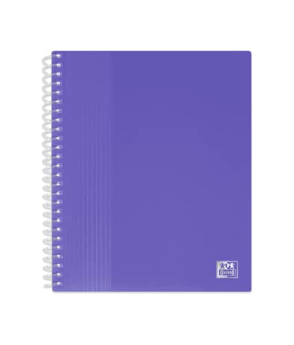 OXFORD School Life Dokumentenmappe, Spiralbindung, A5, für 80 Seiten, 40 Hüllen, Polypropylen, Violett von Oxford