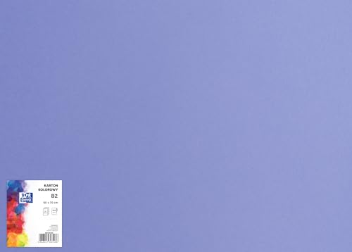 OXFORD Tonzeichenkarton 50 x 70 cm Bastelkarton, DIN B2, Tonkarton B2, Buntes Bastelpapier, für Arten von Handarbeiten, Tonpapier 225 g/m² Bristolkarton 25 Blatt, lila 25 Stück von Oxford