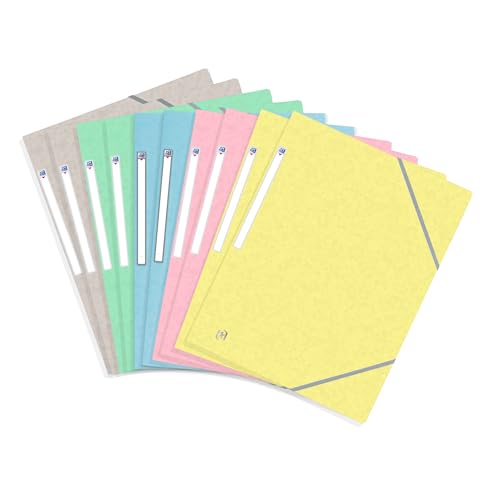 OXFORD Topfile+ 10 Hüllen aus Karton, 3 Klappen, Format A4, Gummizug, 5 Pastellfarben OXFORD Topfile+ 10 Hüllen aus Karton, 3 Klappen, Format A4, Gummizug, 5 Pastellfarben von Oxford