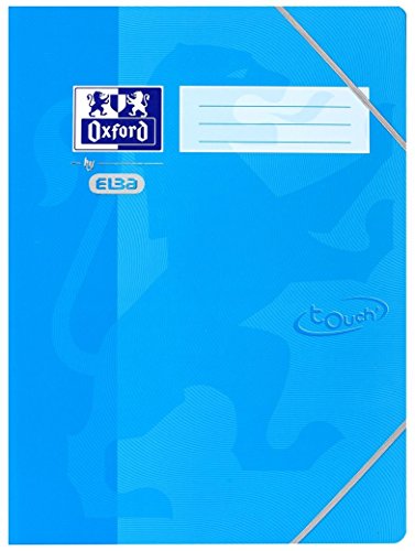 Oxford Eckspanner-Mappe A3, fester Karton, Soft Touch-Oberfläche, blau von Oxford