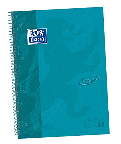 Oxford, Notizbuch A4, kariert, 5 x 5, extra harter Einband, mikroperforiert, Notizbuch Europeanbook 1 Touch, Aqua Oxford, Notizbuch A4, kariert, 5 x 5, extra harter Einband, mikroperforiert, Notizbuch Europeanbook 1 Touch, Aqua von Oxford