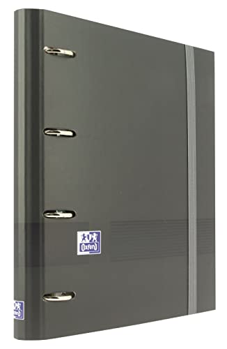 Oxford, Ordner mit 4 Ringen A4+, extra stabiler Deckel, Gummiverschluss und Ersatz-Raster 5 x 5, mit 5 farbigen Bändern, inklusive Tafel und Aufklebern, Schwarz Oxford, Ordner mit 4 Ringen A4+, extra stabiler Deckel, Gummiverschluss und Ersatz-Raster 5 x 5, mit 5 farbigen Bändern, inklusive Tafel und Aufklebern, Schwarz von Oxford
