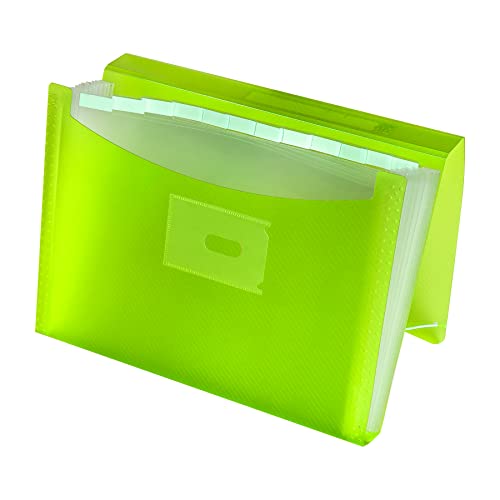 Oxford, Akkordeon-Ordner A4+, transparenter Kunststoffdeckel, 13 Taschen, Limettengrün, 400161693 Oxford, Akkordeon-Ordner A4+, transparenter Kunststoffdeckel, 13 Taschen, Limettengrün, 400161693 von Oxford