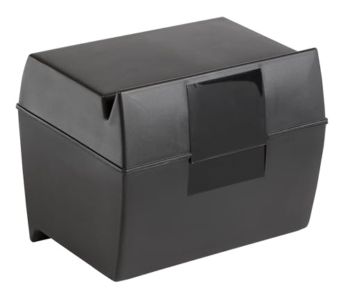 Oxford 01581 Karteikasten, Kunststoff, 12,7 x 20,3 cm, für 500 Karten, Schwarz Oxford 01581 Karteikasten, Kunststoff, 12,7 x 20,3 cm, für 500 Karten, Schwarz von Oxford